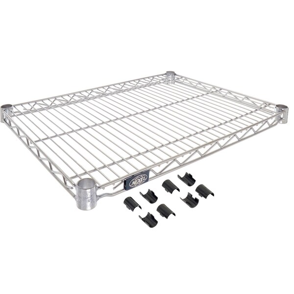 Nexel Chrome Wire Shelf 24inW x 18inD S1824C - main